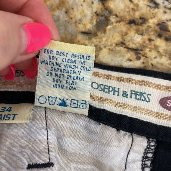 Joseph & Feiss Silk Black Classic Men’s Shorts size 34 - Picture 6 of 10